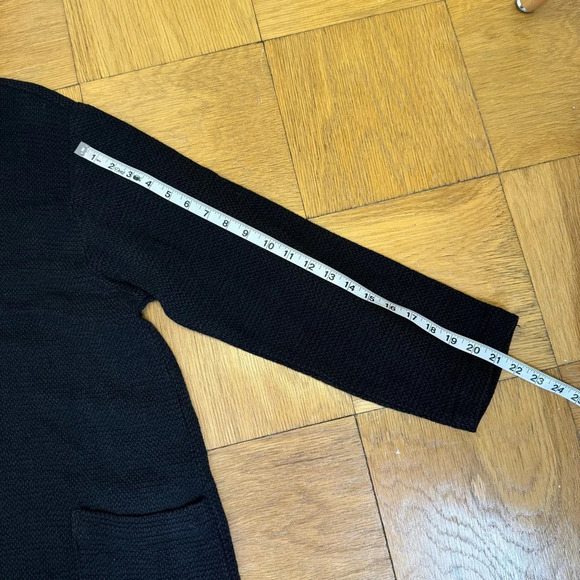 CP Shades Large Black Button Down Shirt Heavy Knit Cotton Jacket Lagenlook - Picture 8 of 8